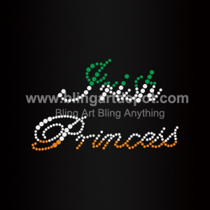 Irish Princess Rhinestone Heat Transfers